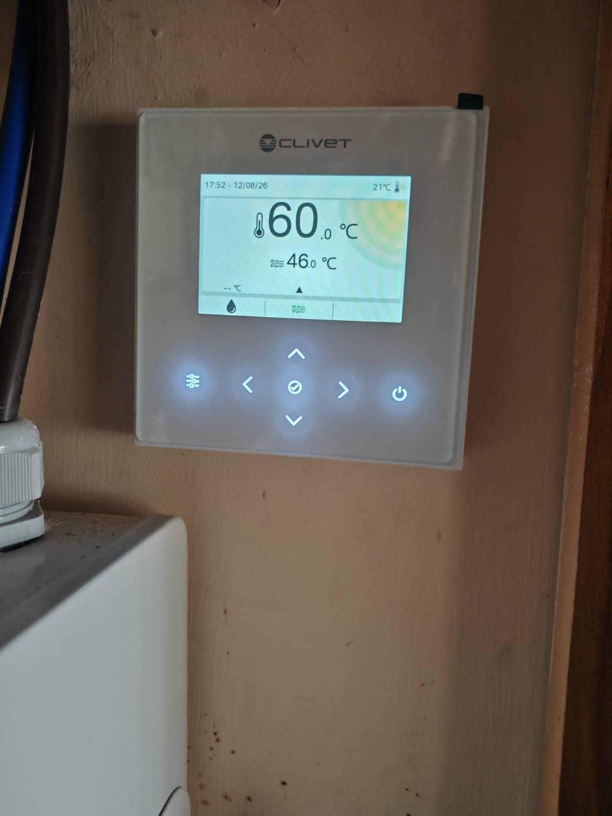 Clivet controller fitted at eye level. Whole house air source heat pump by FB Gas, photo 09