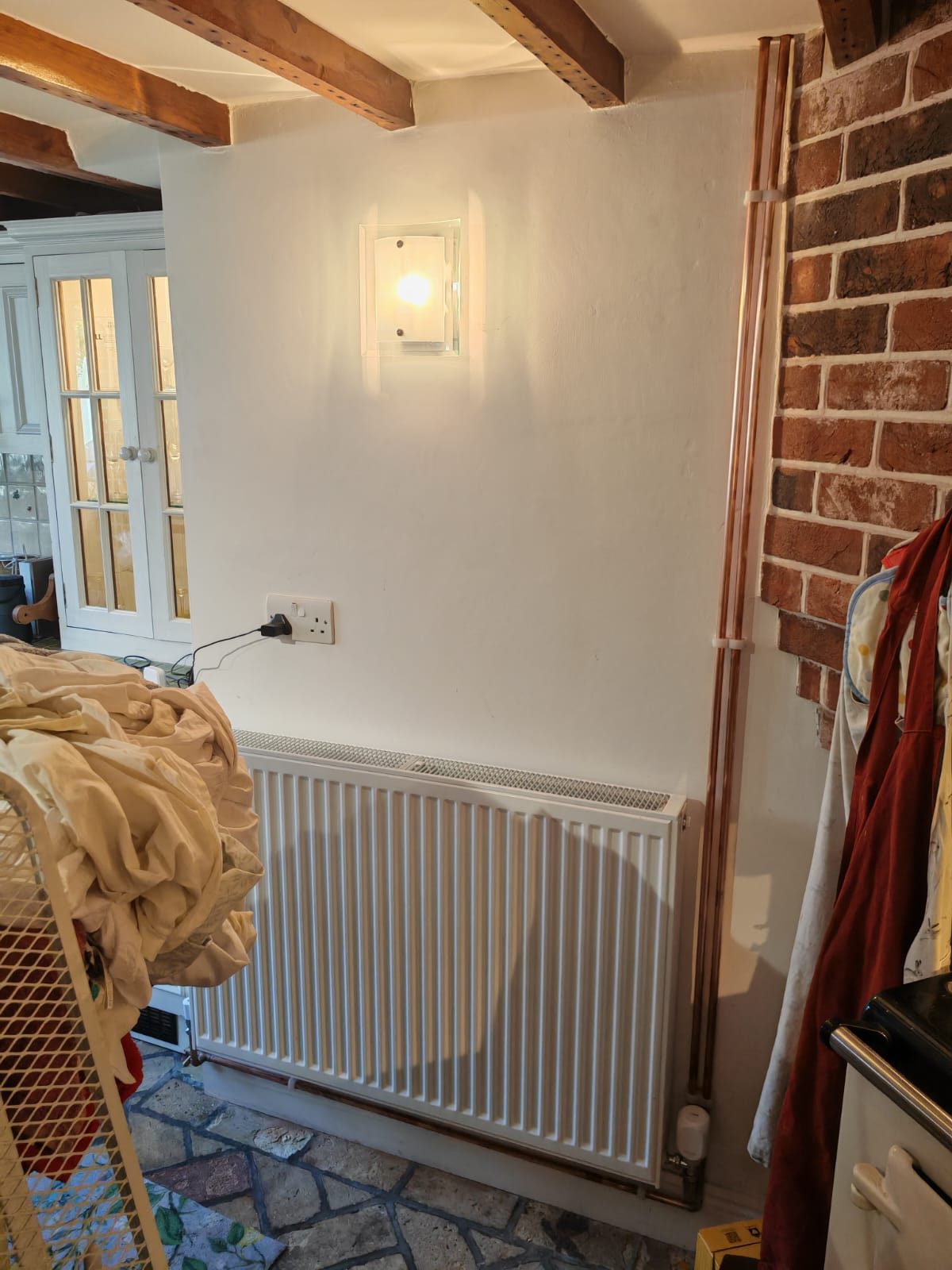 Radiator in the back hall. Whole house air source heat pump by FB Gas, photo 20